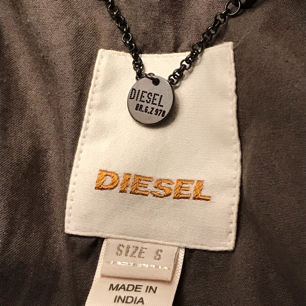 Diesel military style jacket. Size Sm fits lk med.